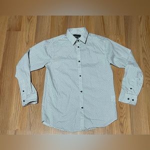 VAN HEUSEN Boys long sleeve button front dots prints shirt